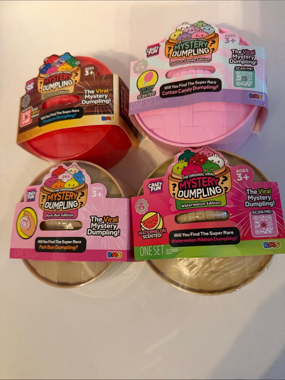 RMS Dumplings Set of 4 Sealed - Cotton Candy, Treasure, Pork Bun, watermelon